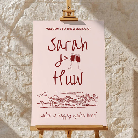 Welcome Sign | Wine Country Kisses